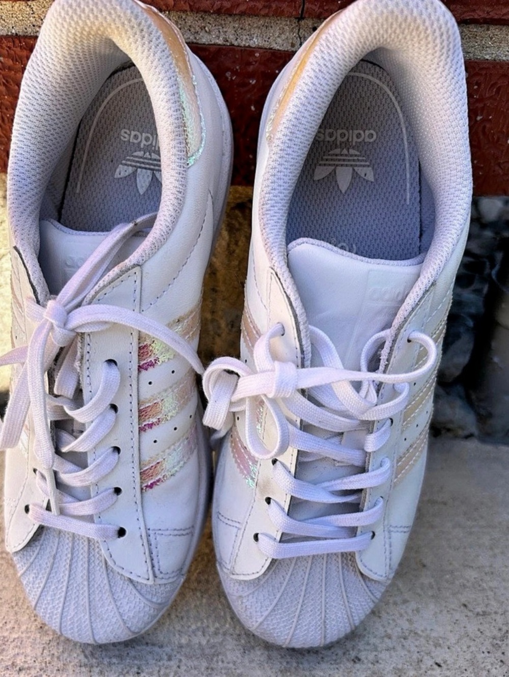 adidas Superstar Sneakers White & Pink US 3